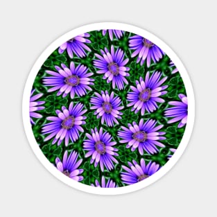 Cute Purple Aster Pattern Magnet